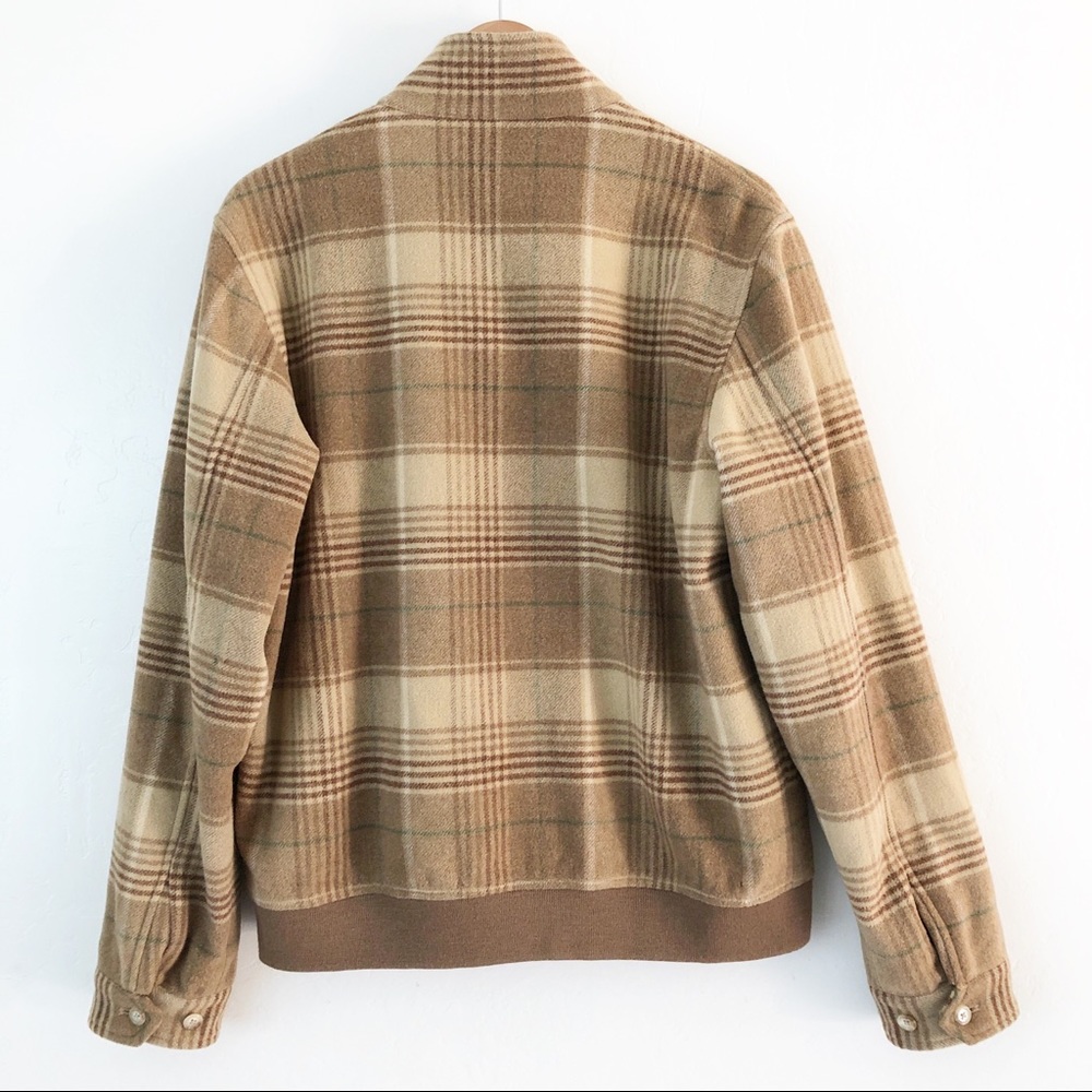 Polo Golf RL Sample Plaid Lambs Wool Zip Jacket - Picture 10 of 12